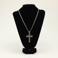 Twister Aqua Stone Cross Necklace