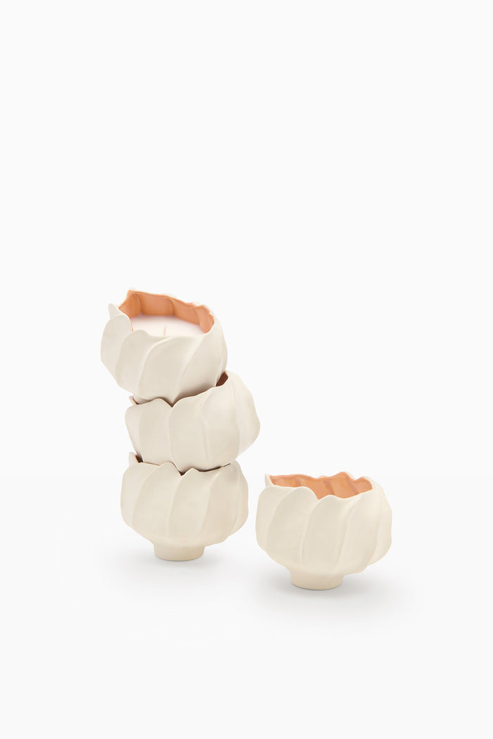 ULLA Celadon Premium Candles - Stacked Vessels with Single Candle Beside | Ulla Johnson