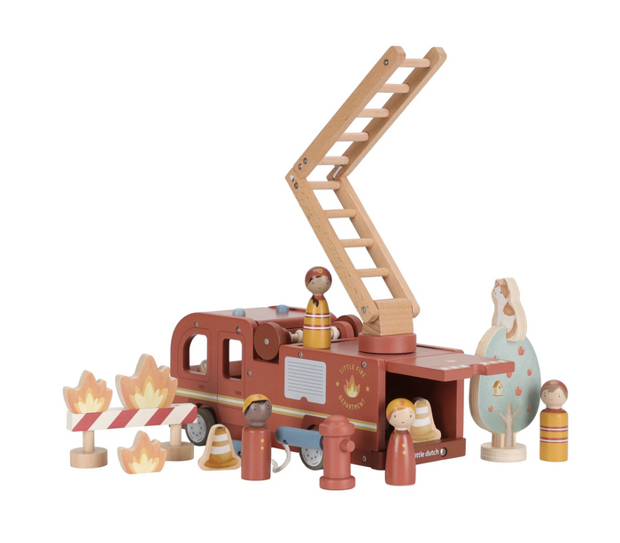 Véhicules | Camion de pompier en bois