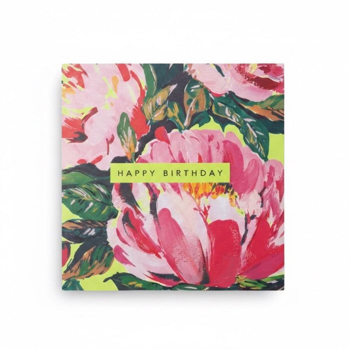 Vibrant Floral Happy Birthday Card - Greeting Card