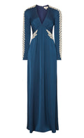 Vine Sleeved Gown - Midnight