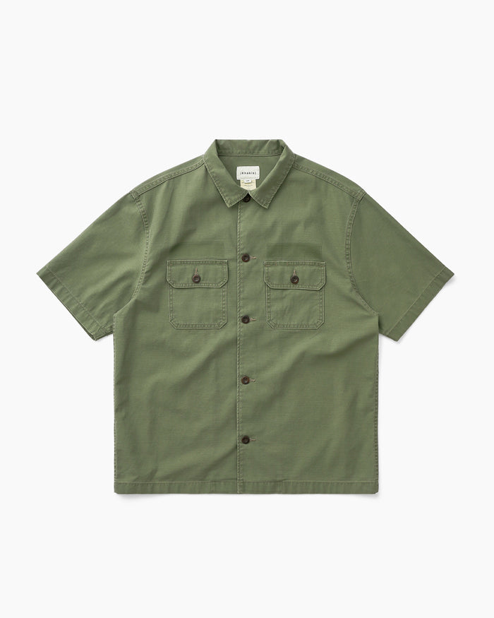Washed Field Shirt Army Green