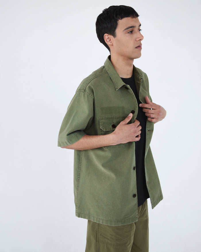 Washed Field Shirt Army Green