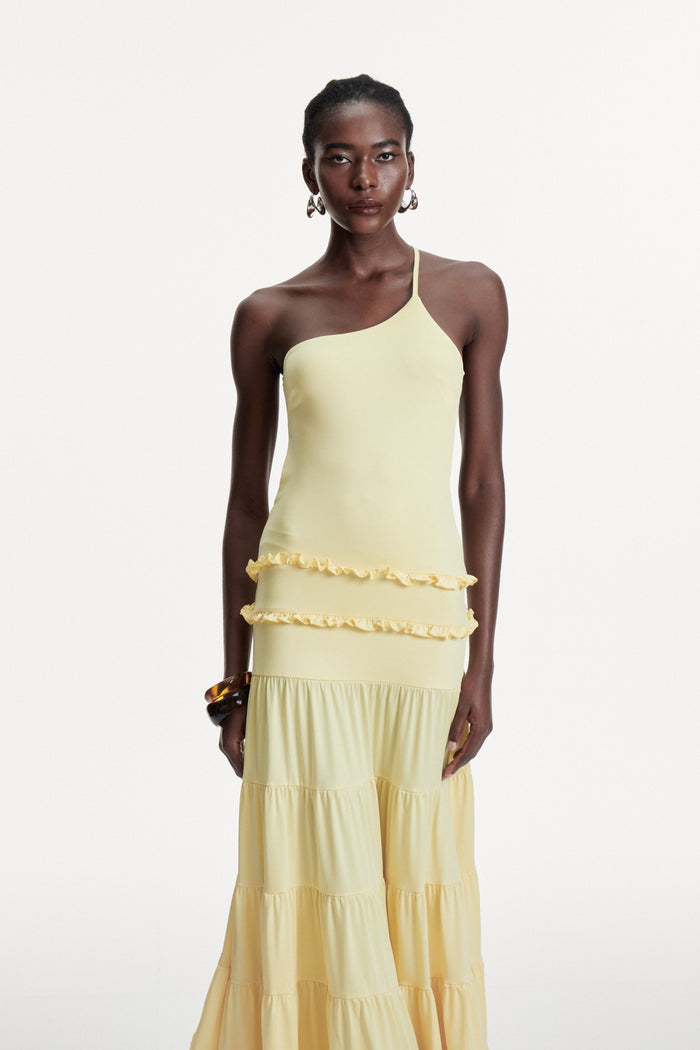 Wemba One Shoulder Backless Maxi Dress