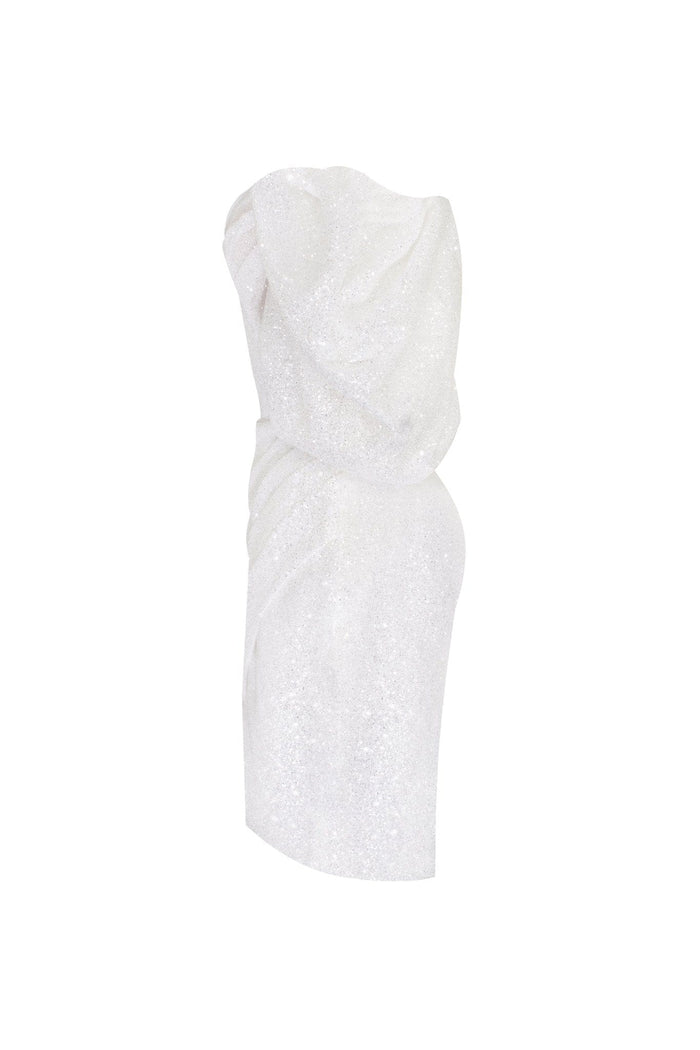 Ivory Cute mini dress with doll sleeves - Milla
