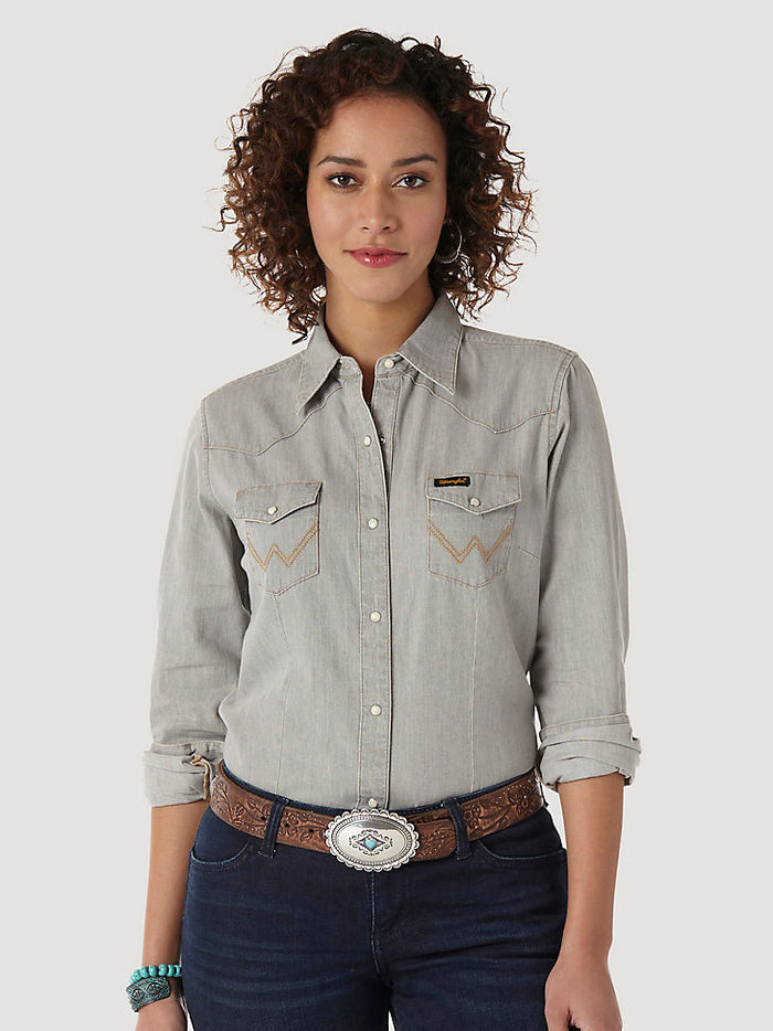 Wrangler Long Sleeve Western Snap