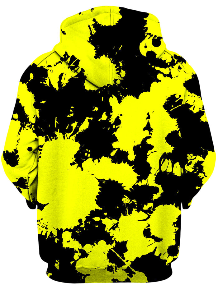 Yellow and Black Paint Splatter Unisex Zip-Up Hoodie Big Tex Funkadelic Epic Hoodie
