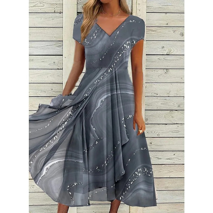 Zara | Elegant V-neck Midi Dress