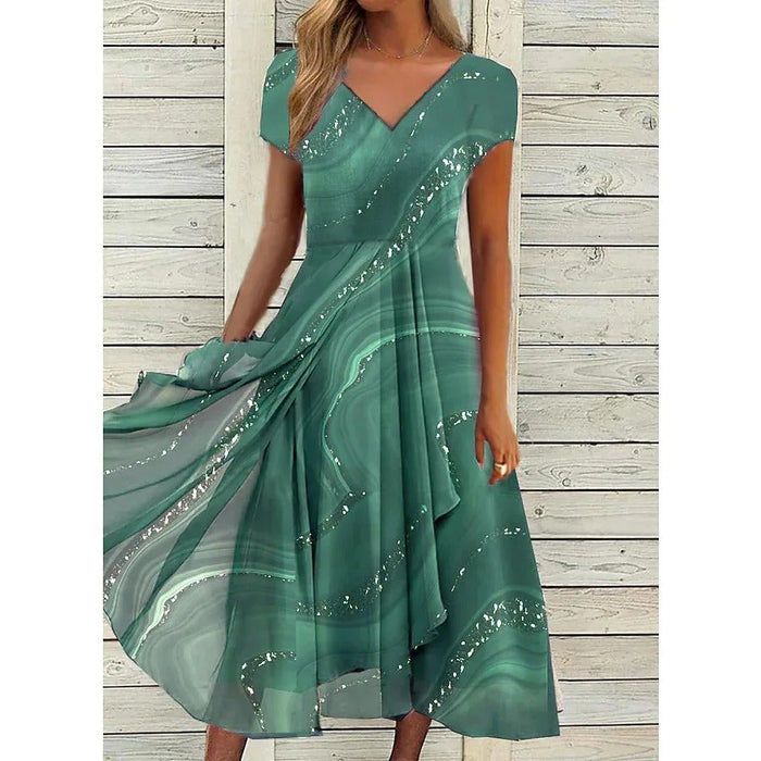 Zara | Elegant V-neck Midi Dress